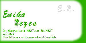 eniko mezes business card